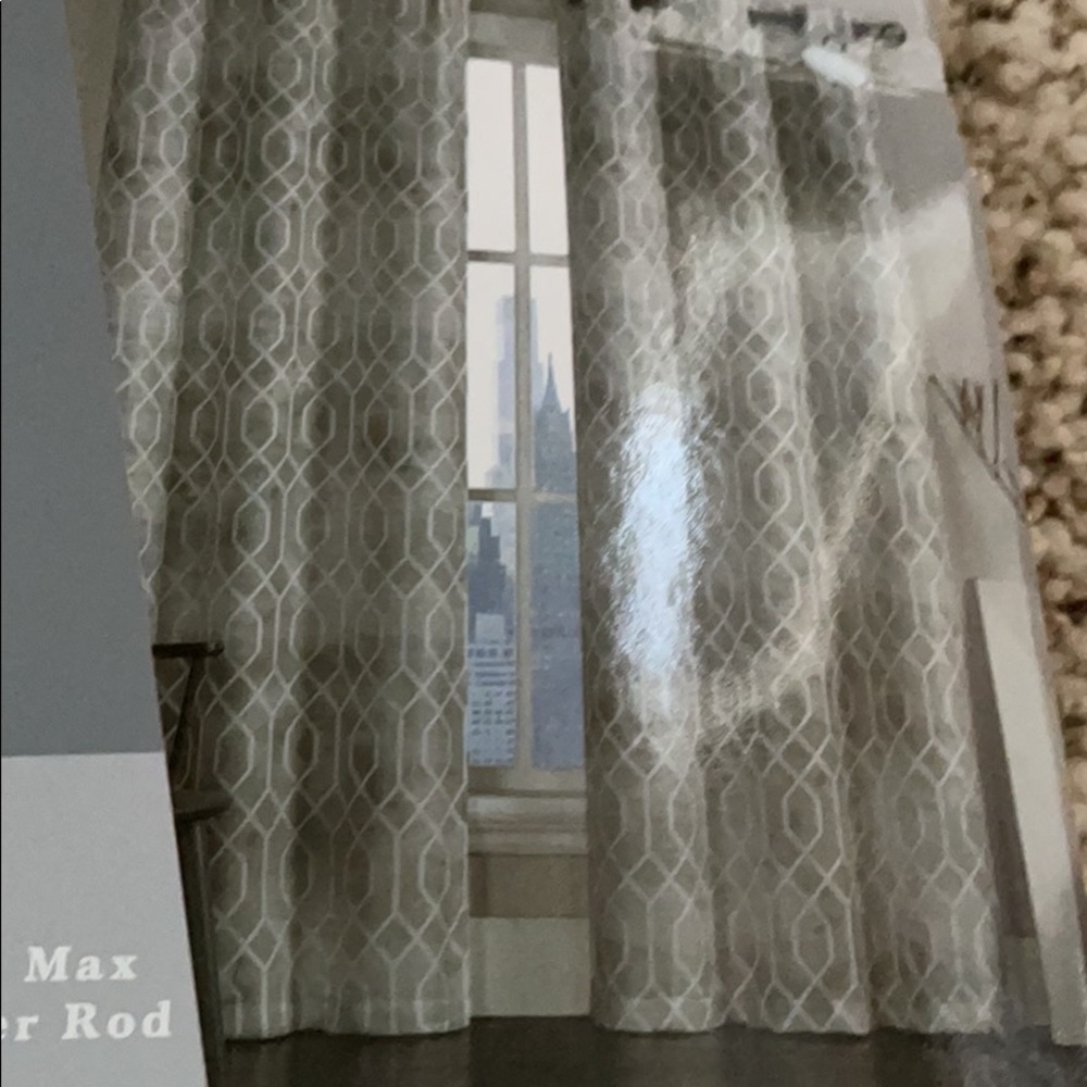 Two 38 X 96 in curtain panels